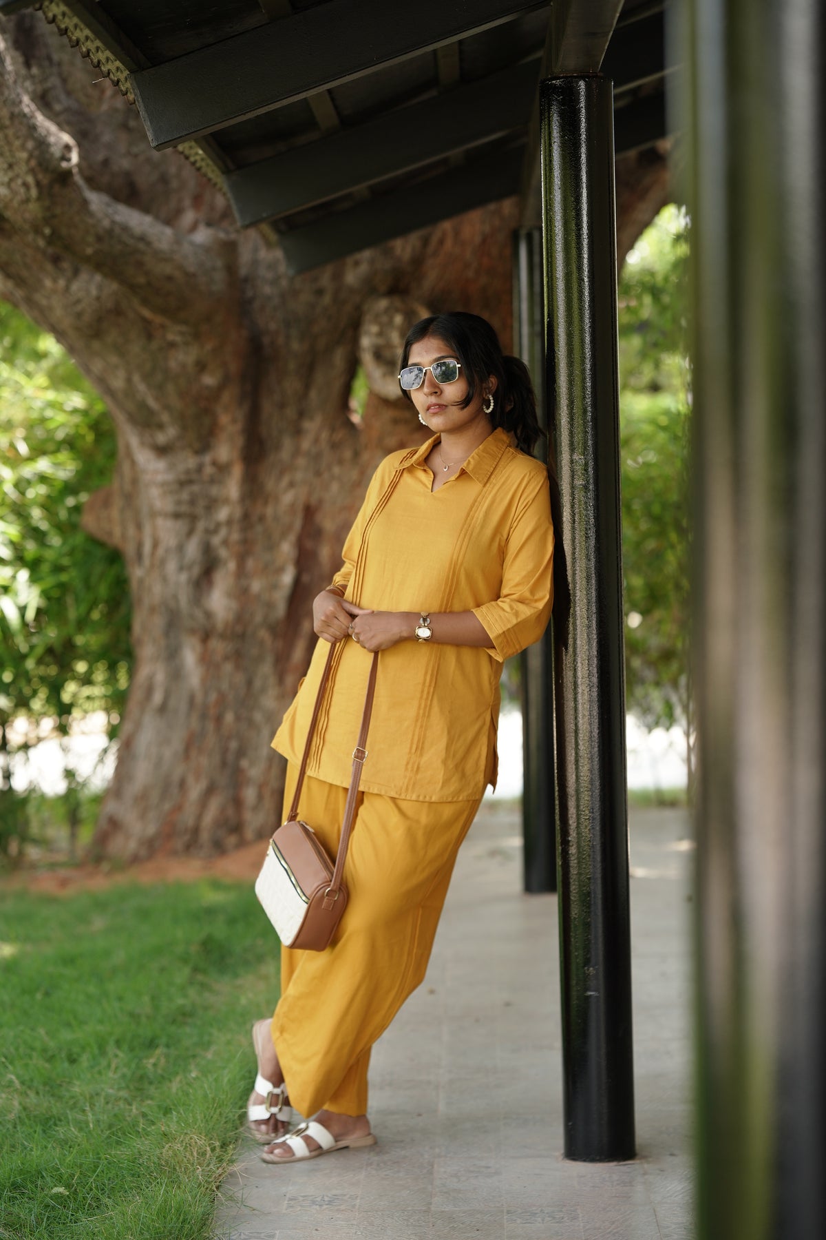 Sunday – Mustard Cotton Slub Co-ord Set