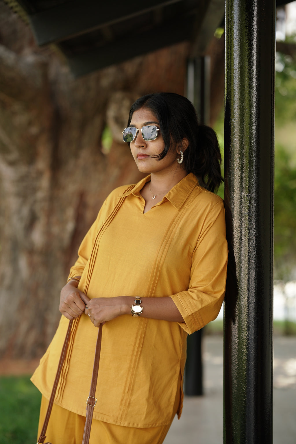 Sunday – Mustard Cotton Slub Co-ord Set