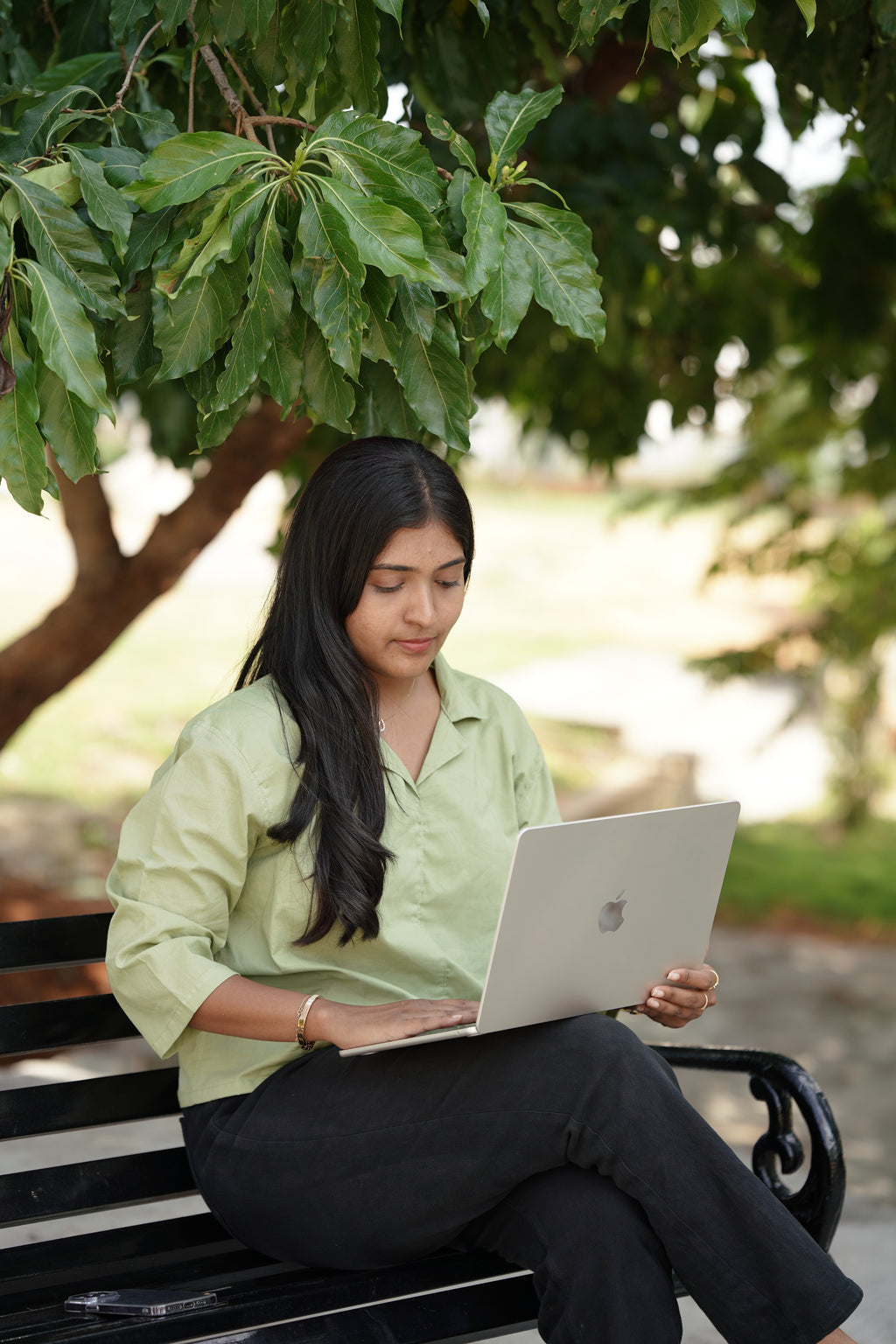 No Rules-Sage Green Cotton Cambric Shirt with Subtle Embroidery