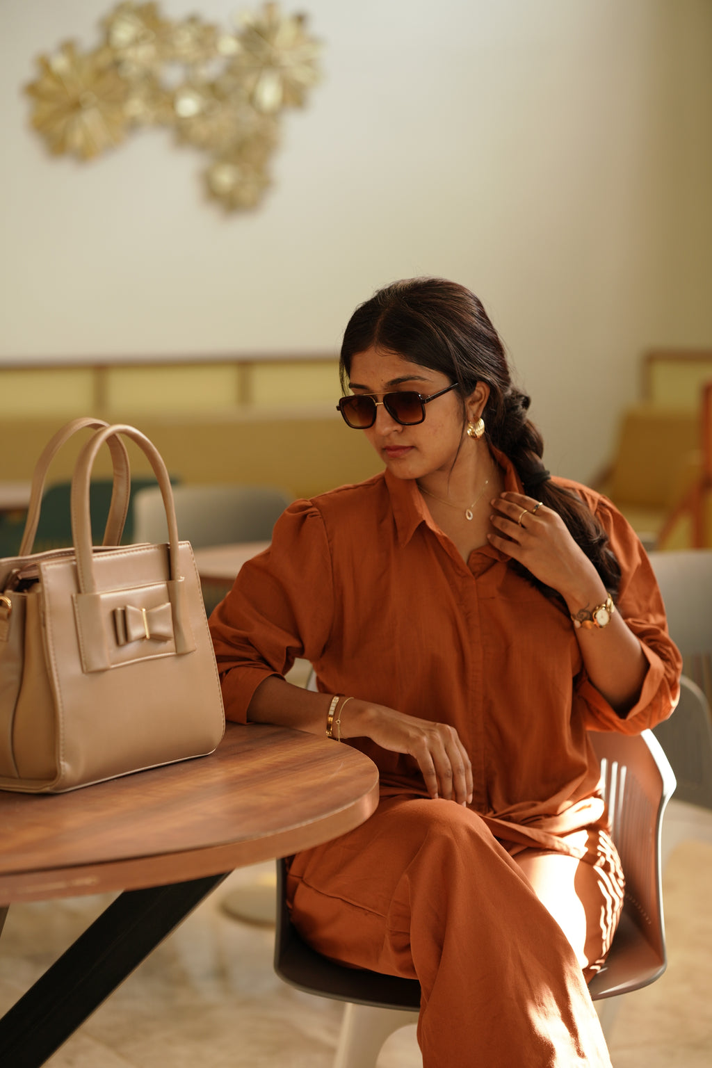 Her Way – Rust Cotton Slub & Twill Co-ord Set