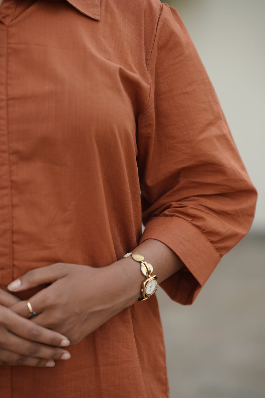 Her Way – Rust Cotton Slub & Twill Co-ord Set