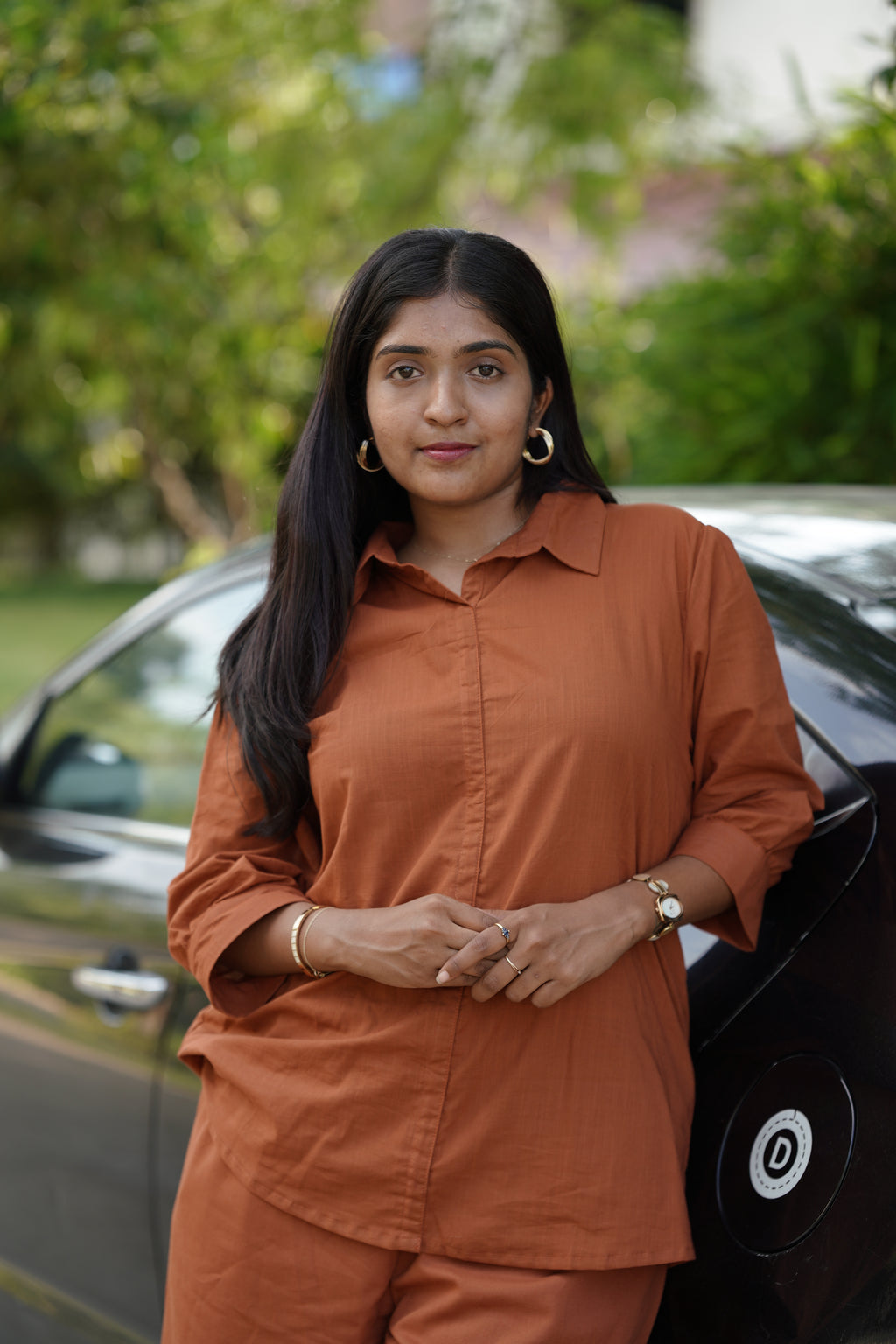 Her Way – Rust Cotton Slub & Twill Co-ord Set