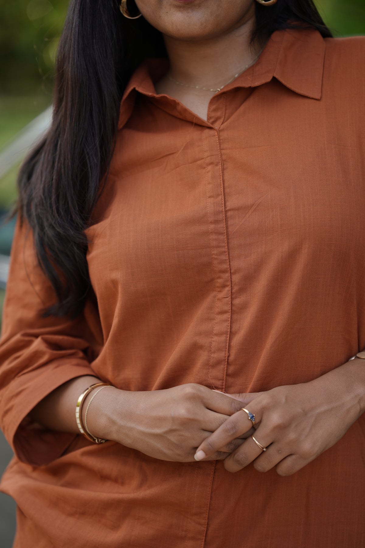 Her Way – Rust Cotton Slub & Twill Co-ord Set
