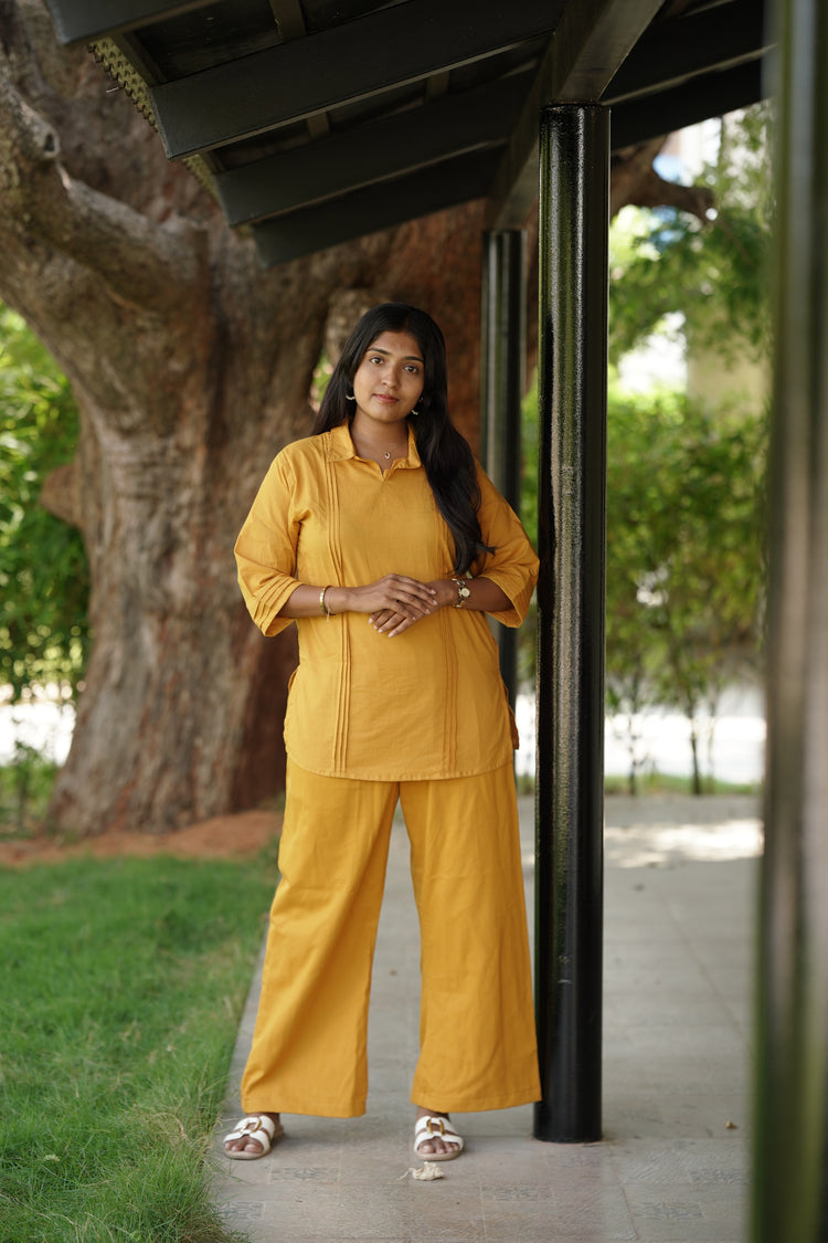 Sunday – Mustard Cotton Slub Co-ord Set